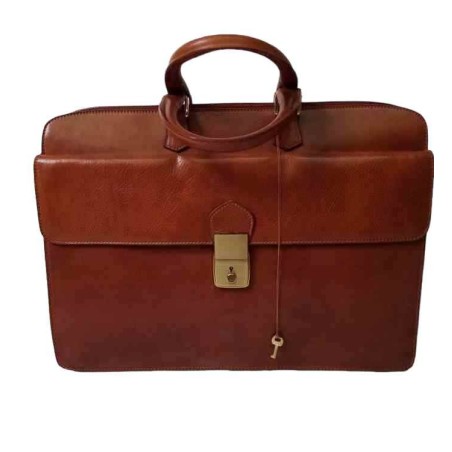 Borsa cartella portadocumenti in pelle marrone