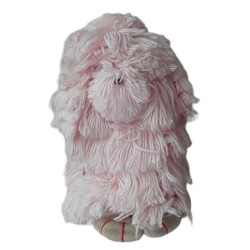 Peluche grande cane rosa h.51