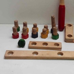 Gioco costruzioni in legno vintage