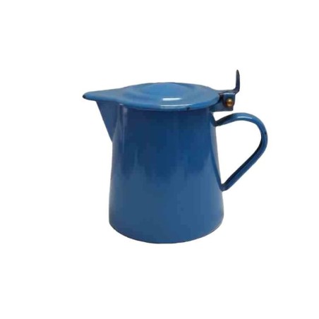 Caffettiera in latta smaltata blu Westen Due Leoni - Bassano vintage