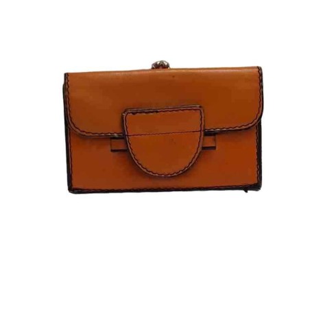 Portafoglio donna in pelle doppia tasca vintage