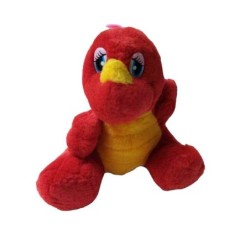 Peluche pupazzo drago rosso e giallo prima infanzia