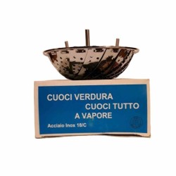 Cuoci Verdura a Vapore in acciaio inox diam14/20 cm