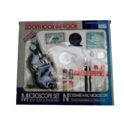 Gioco da tavolo educativo microscopio zoom 100x 900x + 8 anni 63 pz